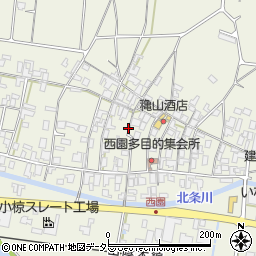 鳥取県東伯郡北栄町西園周辺の地図