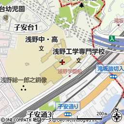 浅野高等学校周辺の地図