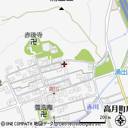 滋賀県長浜市高月町唐川周辺の地図