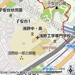 浅野工学専門学校周辺の地図