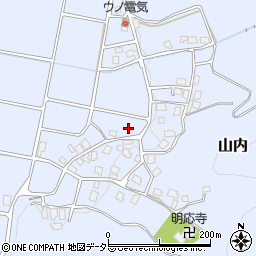 福井県若狭町（三方上中郡）山内周辺の地図