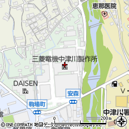 三菱電機中津川製作所周辺の地図