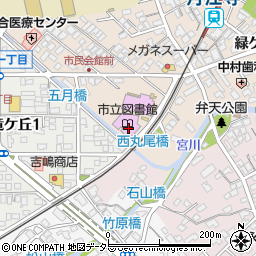 富士吉田市立図書館周辺の地図