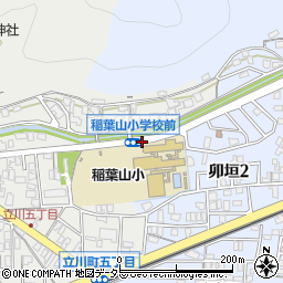 稲葉山小学校前周辺の地図