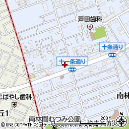 ローソンストア１００南林間七丁目店周辺の地図