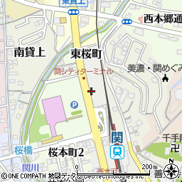岐阜県関市東桜町周辺の地図