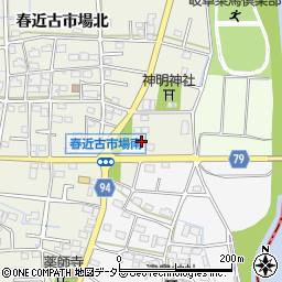 岐阜県岐阜市春近古市場南128周辺の地図