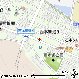 岐阜県関市西本郷通周辺の地図