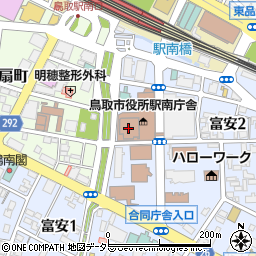鳥取市営駅南庁舎駐車場周辺の地図