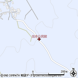 虫本公民館周辺の地図