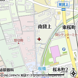 岐阜県関市南貸上周辺の地図