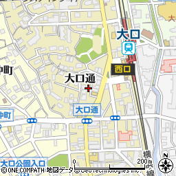コインパーク横浜大口第２駐車場周辺の地図