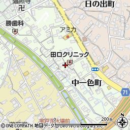 岐阜県中津川市中一色町周辺の地図