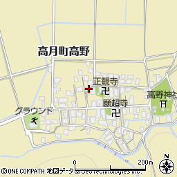 滋賀県長浜市高月町高野周辺の地図