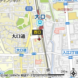 社会福祉法人横浜愛育会　おおぐち工房周辺の地図