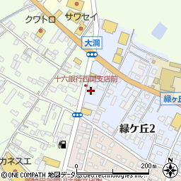 十六銀行西関支店周辺の地図