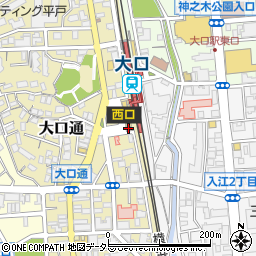 神奈川警察署大口駅前交番周辺の地図