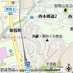 岐阜県関市安桜台周辺の地図