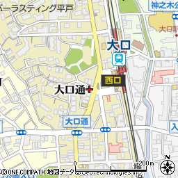 松屋大口店周辺の地図