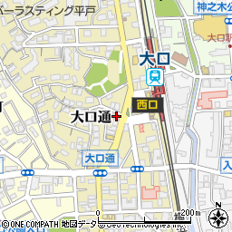 松屋大口店周辺の地図