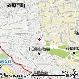 神奈川県横浜市港北区篠原西町7-16周辺の地図