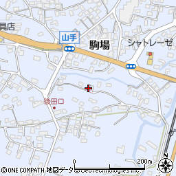 岐阜県中津川市駒場周辺の地図