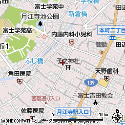 松竹美容室周辺の地図