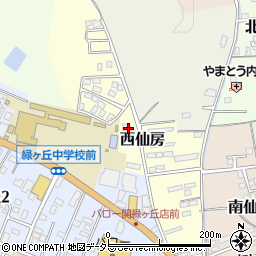 岐阜県関市西仙房周辺の地図