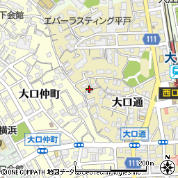 神奈川県横浜市神奈川区大口通周辺の地図