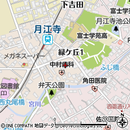 セブンイレブン富士吉田月江寺店周辺の地図