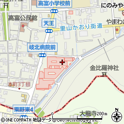 岐阜県山県市高富1187周辺の地図