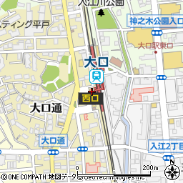 ファミリーマート横浜大口駅前店周辺の地図
