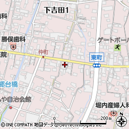 新田下吉田線周辺の地図