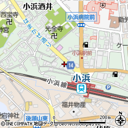 やきとりの名門 秋吉 小浜店周辺の地図