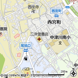 三洋堂書店　中津川店周辺の地図