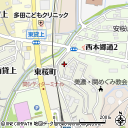 岐阜県関市安桜台6-4周辺の地図