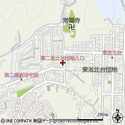 第二淞北台団地入口周辺の地図