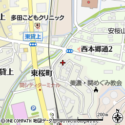 岐阜県関市安桜台6-5周辺の地図