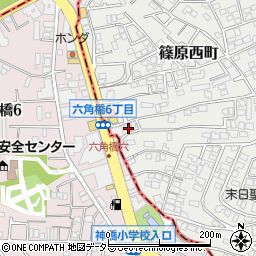 神奈川県横浜市港北区篠原西町14-27周辺の地図