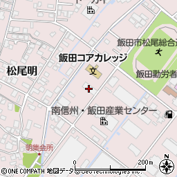 飯田市　市役所周辺の地図