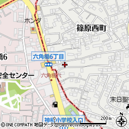 神奈川県横浜市港北区篠原西町14-18周辺の地図