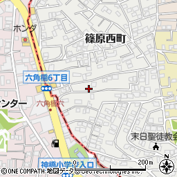 神奈川県横浜市港北区篠原西町14-12周辺の地図