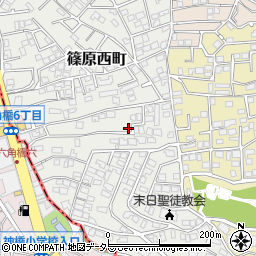 神奈川県横浜市港北区篠原西町14-54周辺の地図