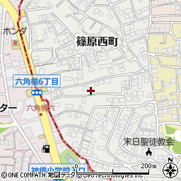 神奈川県横浜市港北区篠原西町14-9周辺の地図