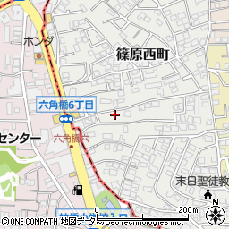 神奈川県横浜市港北区篠原西町14-34周辺の地図