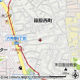 神奈川県横浜市港北区篠原西町14-38周辺の地図