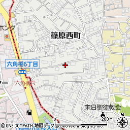 神奈川県横浜市港北区篠原西町14-39周辺の地図