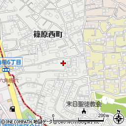 神奈川県横浜市港北区篠原西町14-46周辺の地図