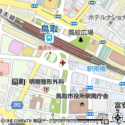 鳥取駅南口ロータリー駐車場周辺の地図