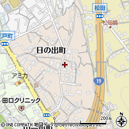 岐阜県中津川市日の出町周辺の地図
